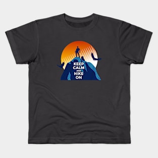 Keep Calm and Hike On Kids T-Shirt